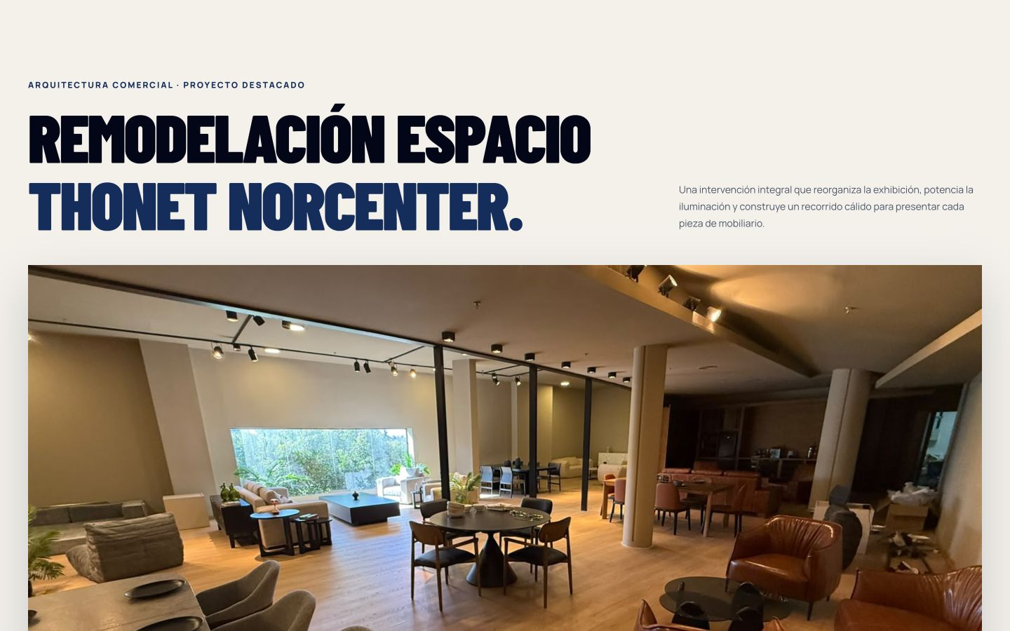 Remodelación del espacio Thonet Norcenter realizada por Filial Uno