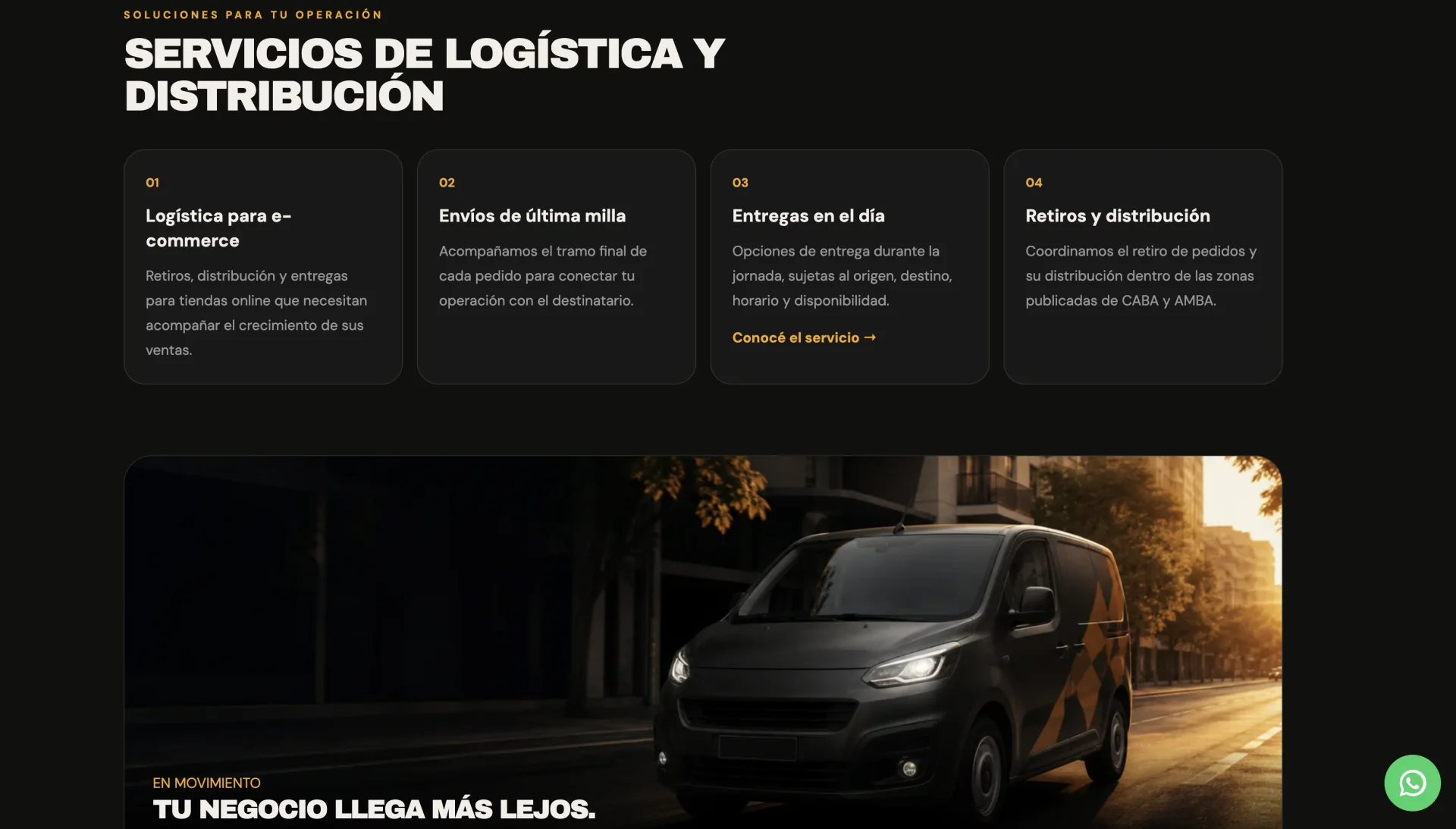 Servicios de Pracma y una unidad de reparto en una calle urbana